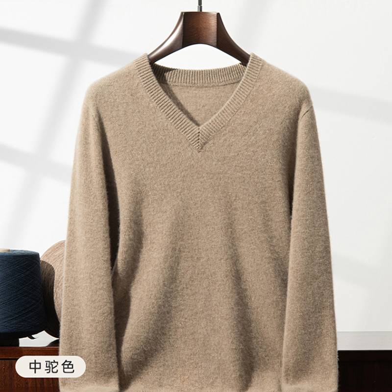 Resin Vat - Suéter Masculino de Cashmere Grosso com