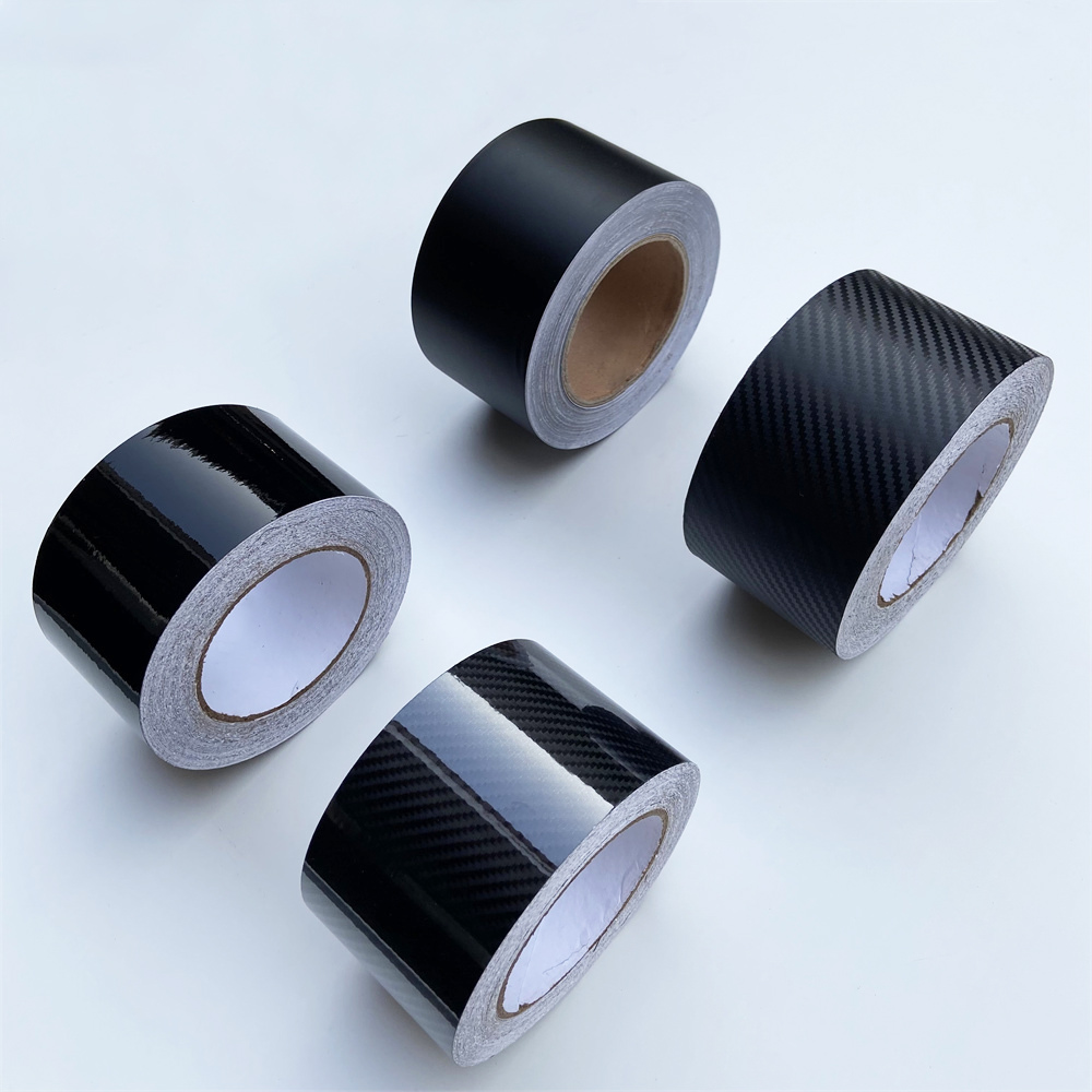 Fep Film - 3/5/7/10cm preto fibra de carbono vinil