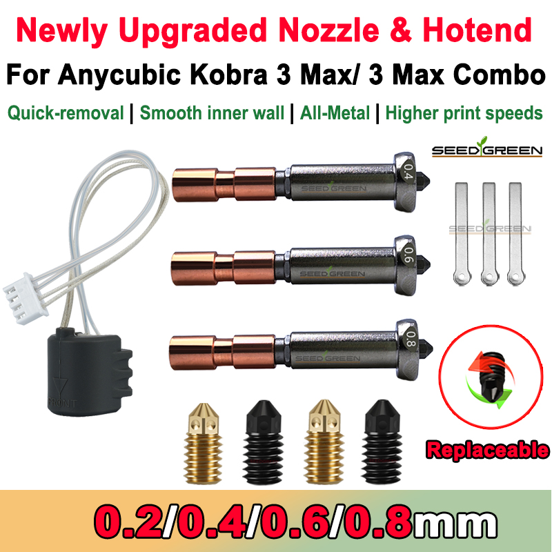 Hotend 0.4Mm - Bico de atualização para anycubic kobra