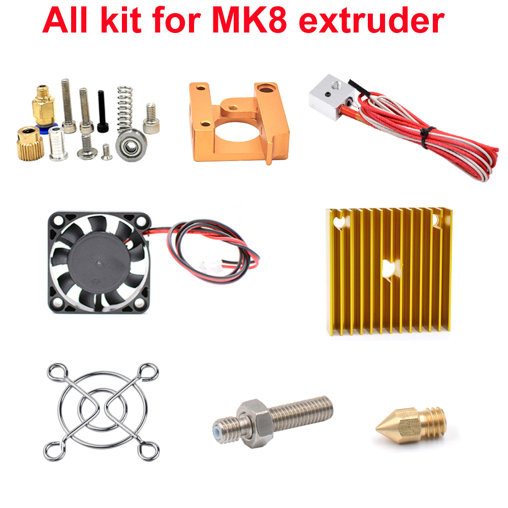 Filament 1.75 - Kits de Extrusora MK8 com Bico