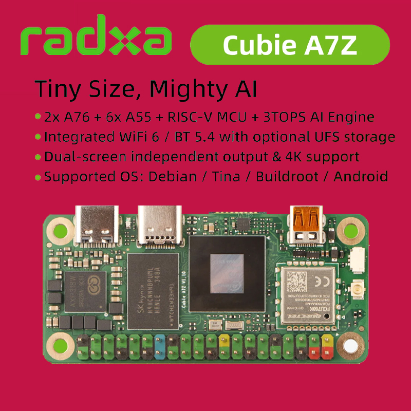 Resin Vat - Radxa Cubie A7Z, SoC Allwinner com