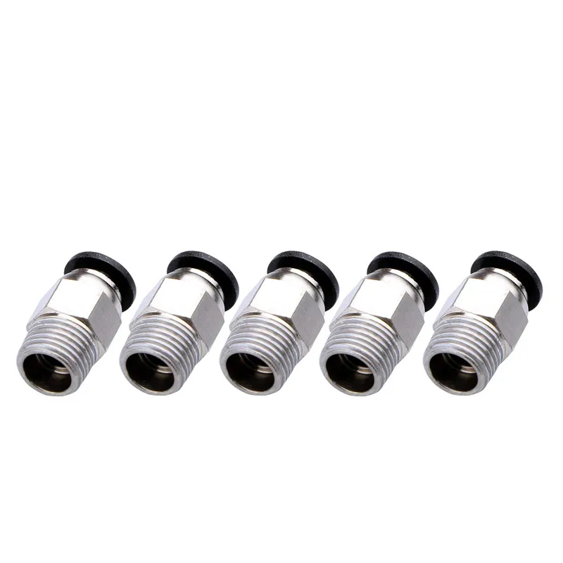 Bowden Tube - 10 Peças/Lote Conector Pneumático Rápido PC4-M6