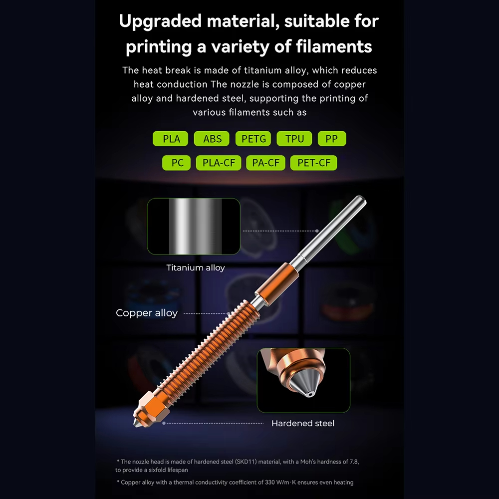 Bico de aço endurecido unicórn - Hotend 0.4Mm avaliação e preço