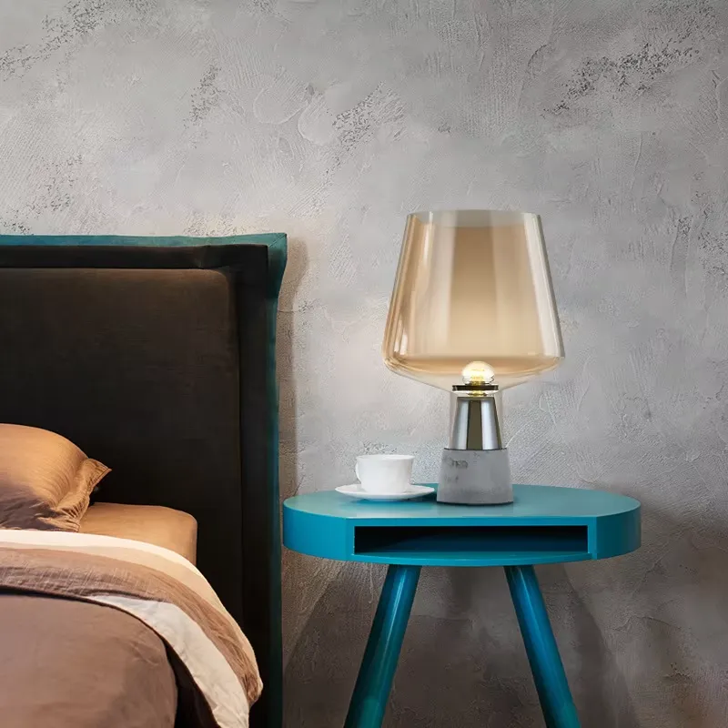 Luminária de mesa de cimento,  - Glass Bed avaliação e preço