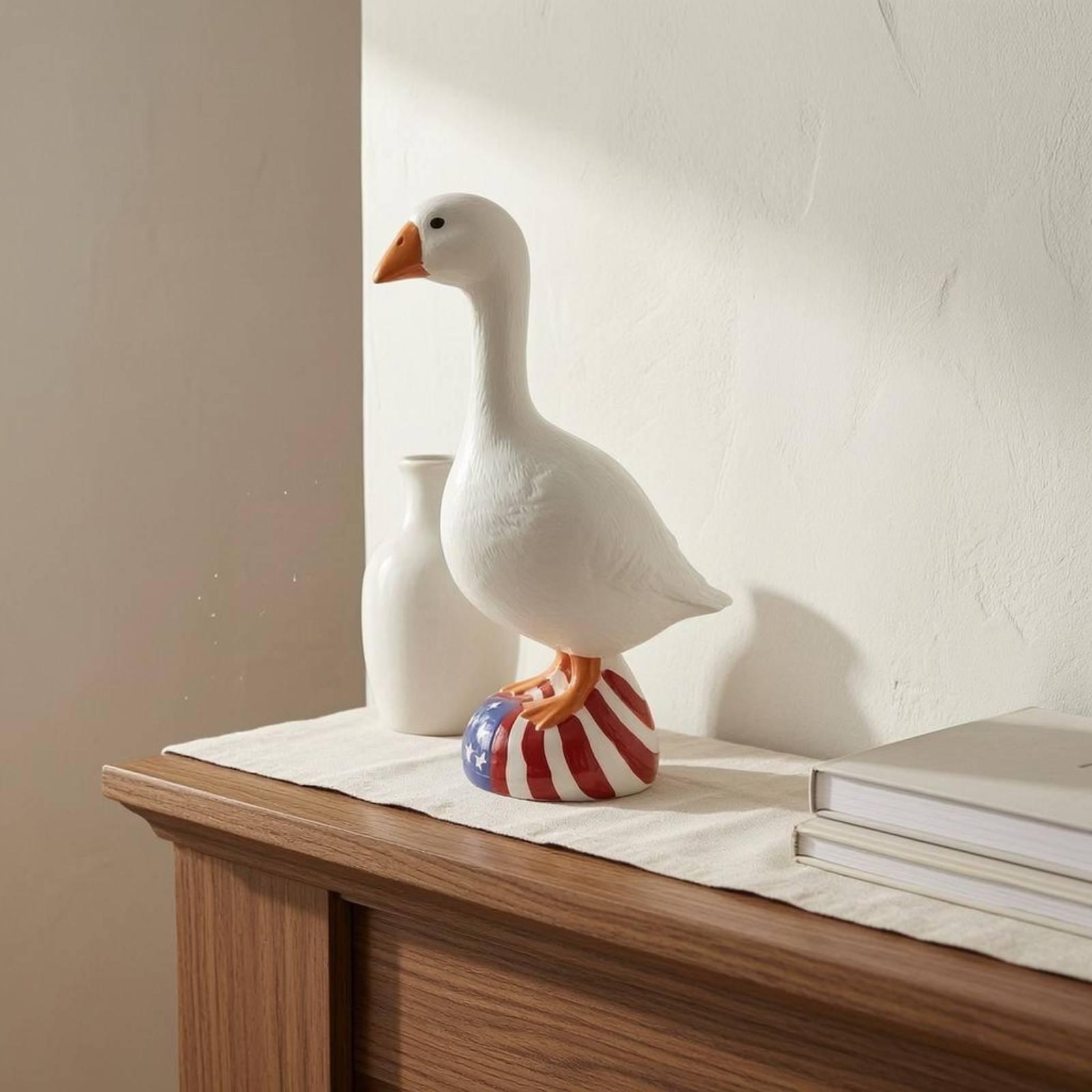 Enfeite de ganso para mesa, es - Resin avaliação e preço