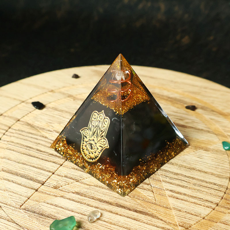 Pirâmide de Orgonite de Obsidi - Resin avaliação e preço