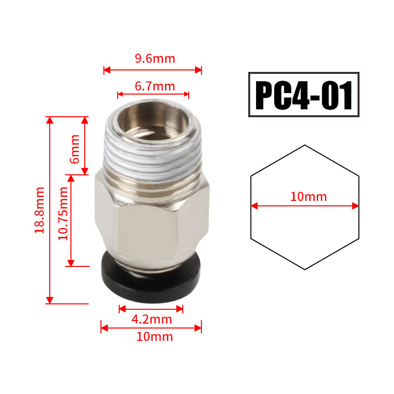 10 peças/lote Conectores Pneum - Filament 1.75 avaliação e preço