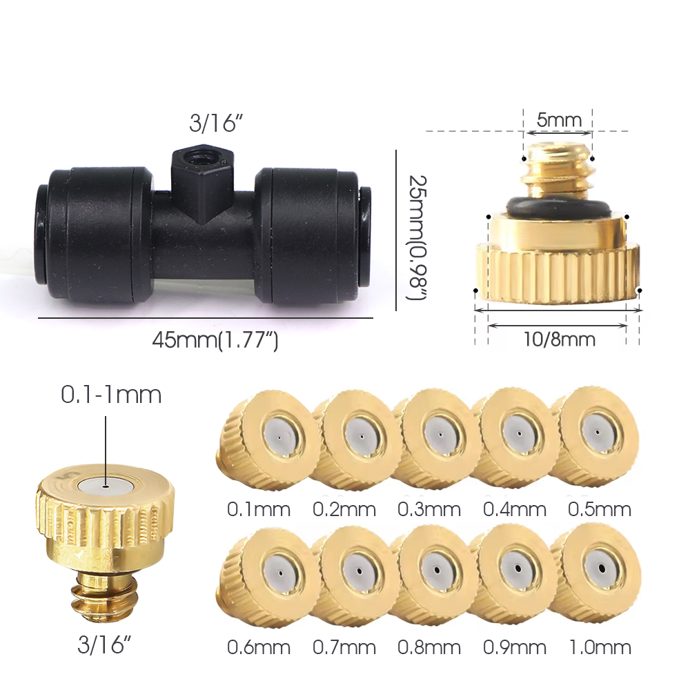 Bico de spray de latão de 0.1- - Nozzle Brass avaliação e preço