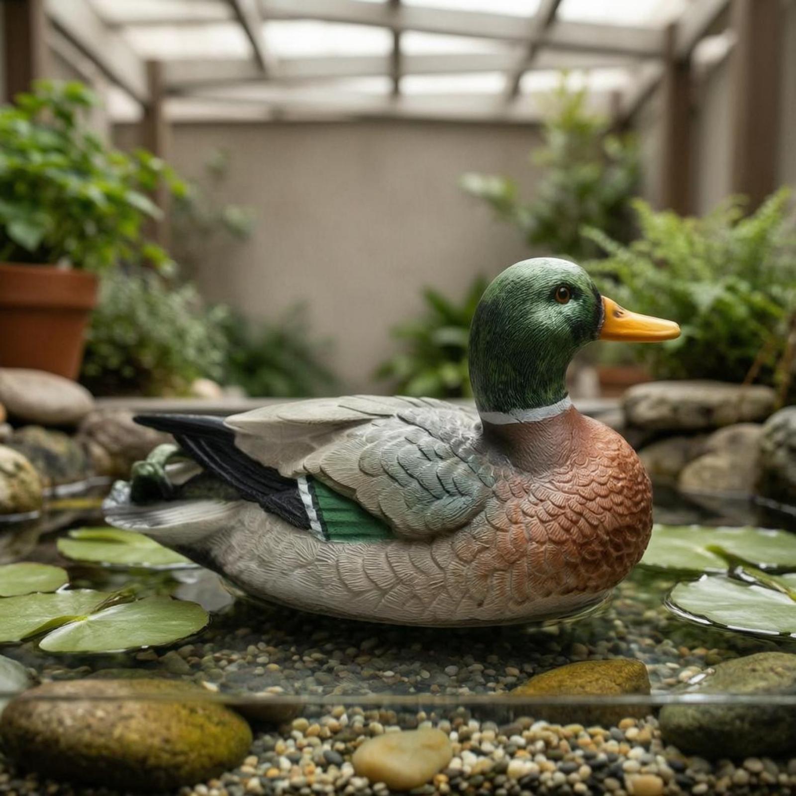 Estatueta de pato em resina, e - Resin avaliação e preço