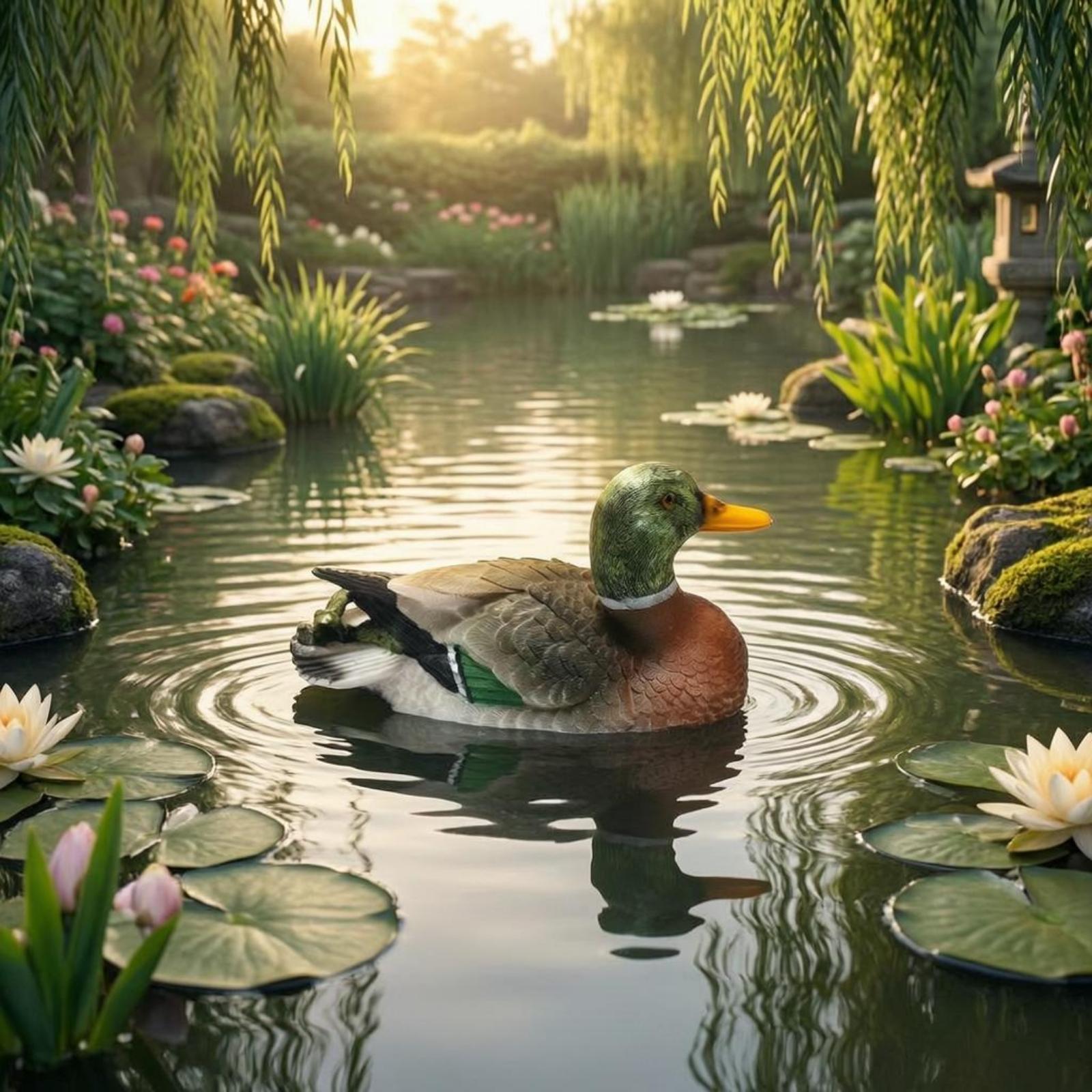 Estatueta de pato em resina, e - Resin avaliação e preço