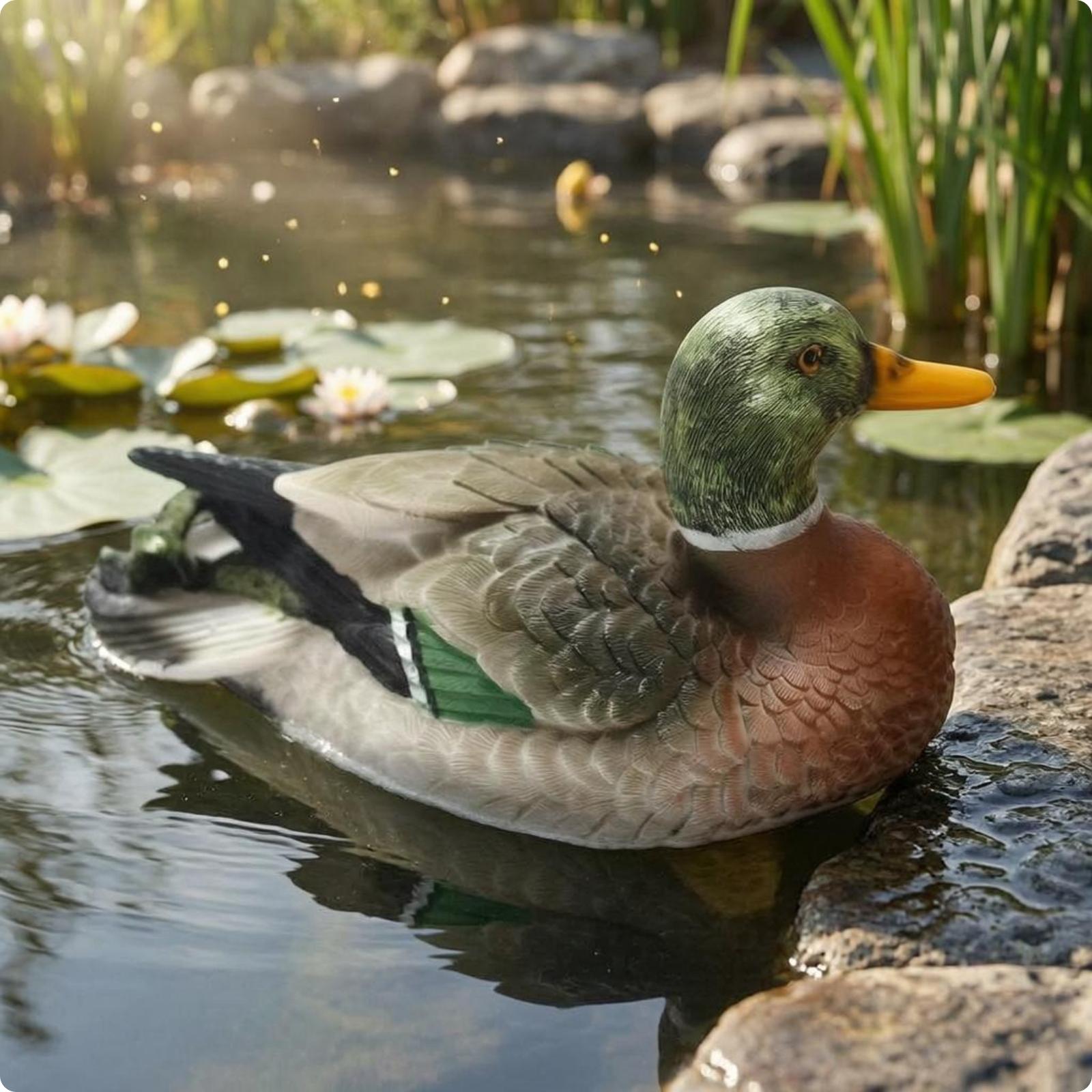 Estatueta de pato em resina, e - Resin avaliação e preço