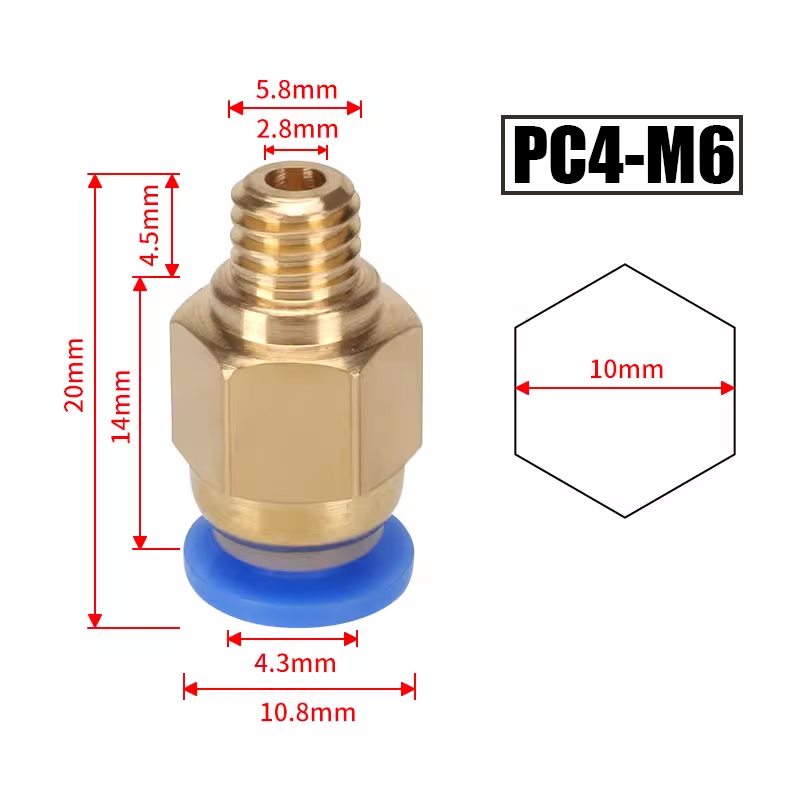 10 Peças/Lote Conector Pneumát - Bowden Tube avaliação e preço
